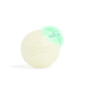 Chuckit glow ball large - glow in the dark rubber dog ball launcher compatible