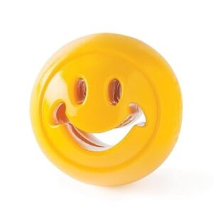 treat dispensing dog toy - Outward Hound Nooks Happiness small yellow smiley face