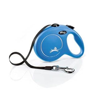 flexi New Classic L Tape 5m Blue Retractable Dog Lead