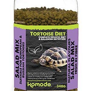 "Komodo Complete Holistic Tortoise Diet Salad Mix 340g Tub - Natural and Healthy Diet for Tortoises"