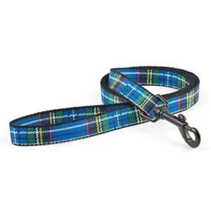"Ancol Tartan Dog Lead Blue – Soft and Durable Polyester with Metal Trigger Hook"