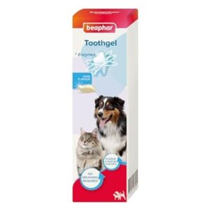 Beaphar No-Brush Toothgel with Enzymes – Fluoride-Free, Liver-Flavored Dental Care for Cats and Dogs, 100g Tube