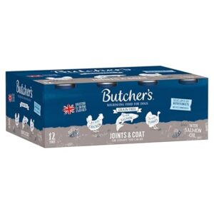 Butcher's Complete Wet Can Grain Free Hypoallergenic Adult Dog Food Joint & Coat Pack 12x390g - Chicken, Salmon & Turkey