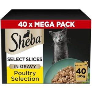 Sheba Select Slices Poultry in Gravy 40x85g wet cat food