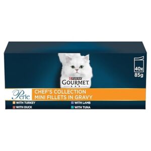 Gourmet Perle Wet Cat Food Mini Fillets in Gravy 40 x 85g