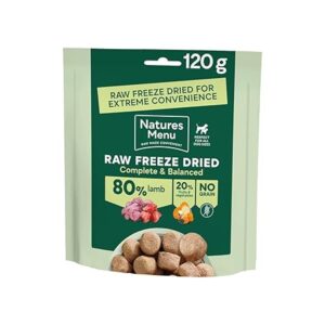 Natures Menu Freeze Dried Dog Food 80/20 Lamb - 120g – High-Protein, Grain-Free Dog Food