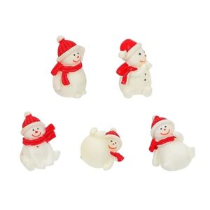 POPETPOP 5pcs Christmas Snowman Fish Tank Decor