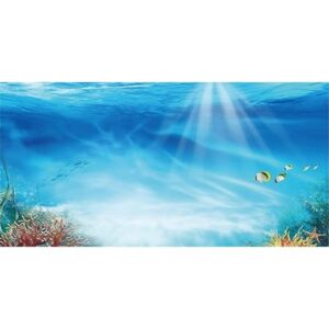 Undersea aquarium background with coral reef and tropical fish