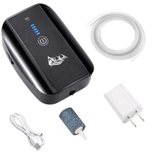 AQQA Aquarium Oxygen Pump – Rechargeable Oxygen Pump for Fresh and Saltwater Tanks