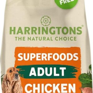 Harringtons Superfoods Complete Grain Free Hypoallergenic Chicken with Veg Dry Adult Dog Food 1.7kg (Pack of 4) – Hypoallergenic Dog Food