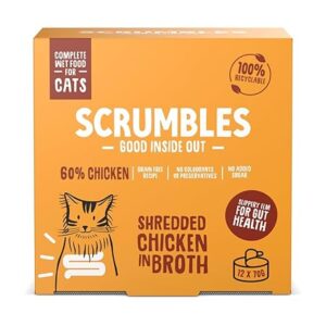 Scrumbles Wet Cat Food shredded chicken 12x70g