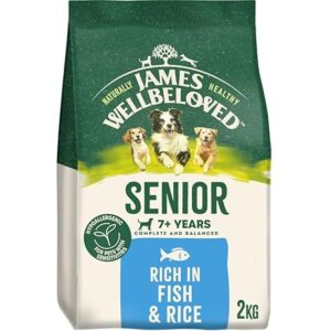 James Wellbeloved Dog Senior Hypoallergenic Dry Food Fish and Rice 2 kg – Senior Dog Food for Joint Health