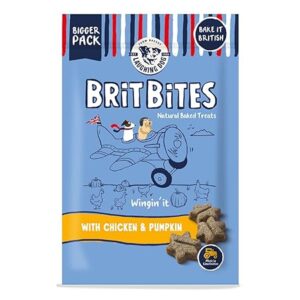 Laughing Dog Brit Bites Chicken Pumpkin 175g grain free oven baked dog treats