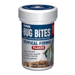 "Fluval Bug Bites Tropical Fish Food Flakes for Small to Medium Sized Fish, 0.63 oz"