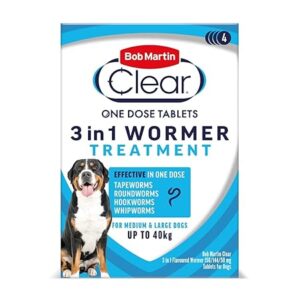 Bob Martin Dog Wormer Tablets 3 in 1 4 Pack