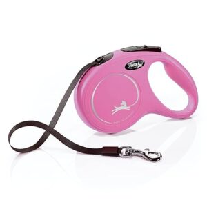 Flexi New Classic Dog Leash Medium Pink retractable tape lead