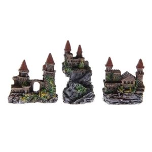 castle aquarium ornament hand painted fish tank decoration