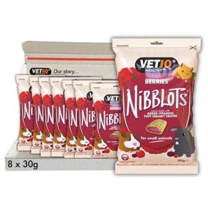 vetiq berries nibblots small animal treats 30g