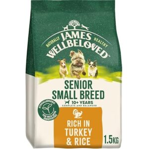 senior small breed dog food turkey rice 1.5kg