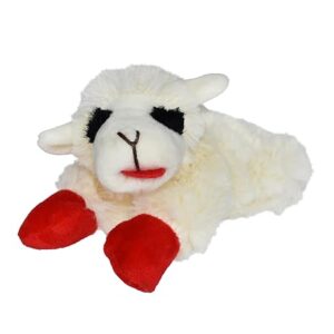 Multipet Lambchop Plush Squeaky Dog Toy 6 inch white