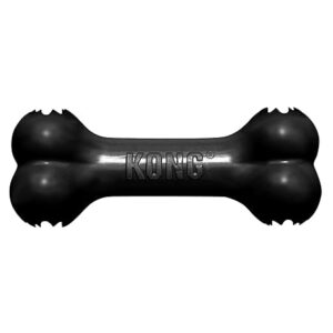 KONG Extreme Goodie Bone for Power Chewers, Black, Durable Rubber Dog Bone