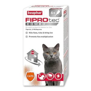 Beaphar FIPROtec COMBO for Cats 6 Pipettes flea treatment