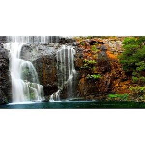 AWERT 36x18 inches Waterfall Terrarium Background – Tropical Aquarium, Mountain Lake Design