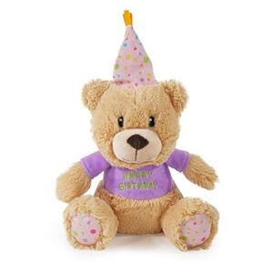 Rosewood Bonnie Birthday Bear Dog Toy - Plush Squeaky Toy