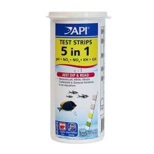 API 5-IN-1 Test Strips – Quick and easy water testing for pH, nitrite, nitrate, KH, and GH in aquariums.