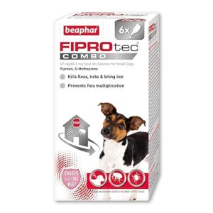 Beaphar FIPROtec® COMBO - Dog Flea Treatment for Small Dogs (2–10kg) - 6 Pipettes