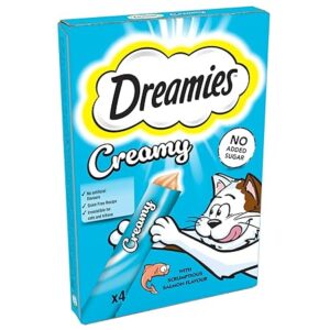 "DREAMIES Creamy Cat Treats – Salmon Flavour – 11 x 40g Multipack"