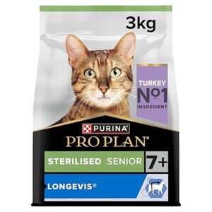 Pro Plan Senior Sterilised Cat Food 3kg turkey