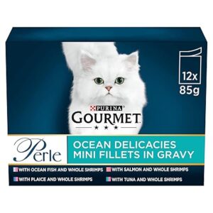 Gourmet Perle pouches Ocean Delicacies 12x85g wet cat food multipack