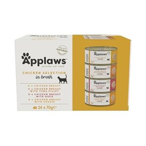 Applaws Natural Wet Cat Food Chicken in Broth 24x70g
