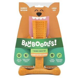 Large Dog Chew Toy – Bamboodles T-Bone Peanut Butter