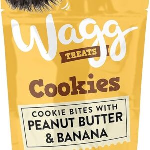 Wagg Cookie Bites Peanut Butter & Banana Dog Treats – 125g (Pack of 7) – Oven Baked ✅