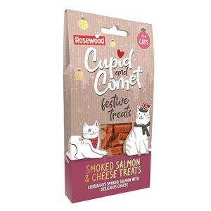 Rosewood Luxury Cat Treats with Smoked Salmon and Cheese (70g) – Bite-sized Snacks for Cats