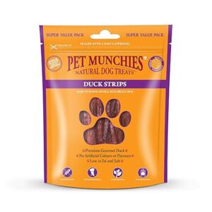 Pet Munchies Duck Strips Dog Treats – Natural, Grain-Free, High Protein 320g
