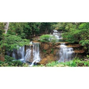 Rainforest Terrarium Background 48x24 inch waterfall vinyl for reptile tank