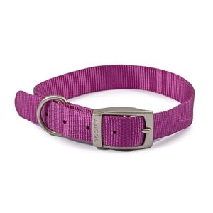 Puppy collar purple adjustable 28-36cm size 3 satin buckle