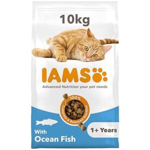 IAMS Adult Dry Cat Food 10kg Ocean Fish