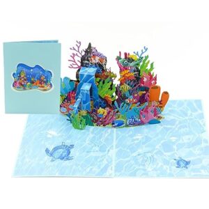 Aquarium 3D Pop-Up Card for Birthday – Handcrafted with Intricate Design