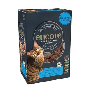 Encore Wet Cat Food Fish Selection in Broth 20 x 50g