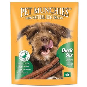 Pet Munchies Duck Stix Dog Treats 50g Pack of 10