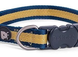 Petface striped dog collar X-Small in Ocra stripe pattern – comfortable and stylish collar for small dogs.