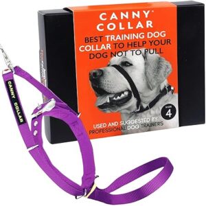 Canny Collar No-Pull Dog Headcollar – Purple, Size 4, helps stop pulling and walk with a loose lead