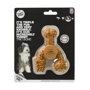 TastyBone TrioBone Nylon Dog Chew Toy Lamb for Small Dogs