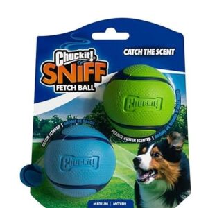 Chuckit! Scented Dog Ball – Medium, Bacon & Peanut Butter Scent