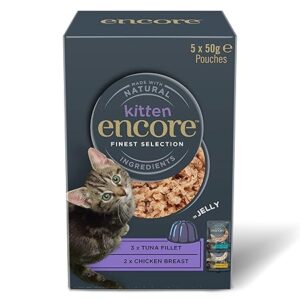 Encore Natural Wet Kitten Food - Chicken & Tuna in Jelly 5x50g