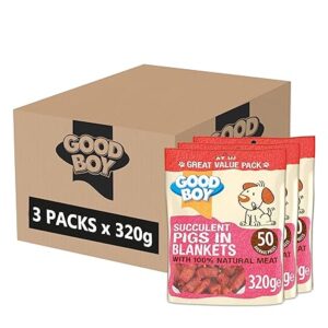 Good Boy Natural Dog Treats Pigs in Blankets 3 x 320g